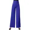 Calça Latina de Cintura Alta 2026 Novo Estilo Transfronteiriço Calça Larga Feminina Emagrecedora Versátil Calça Reta para Dança