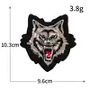 Parche de Tela con Cabeza de Animal Tigre Lobo Oso de Venta Caliente Etiqueta Decorativa de Tela para Exteriores Insignia para Ropa Bordado por Computadora Stock Listo Venta al por Mayor