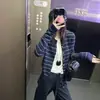 Cárdigan de punto a rayas estilo Chanel para mujer, nueva camiseta básica de manga larga para otoño e invierno, top súper elegante con rayas azules