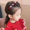 Año Nuevo para niños artefacto para acabar con el pelo suelto otoño e invierno rojo flocado amor pinza para el cabello para mujer clip para flequillo lateral