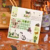 Suministro Directo Marca Yuxian Libro de Pegatinas Troqueladas para Mascotas Bosque de Cartas de Gato-Estilo Gato Lindo Diario Pegatinas de Escena DIY