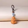 Cipreste de Falésia Taihang Esculpido Deus da Fortuna Pingente Chaveiro Esculpido Deus da Fortuna e Mãe da Travessia Pingente para Celular Pingente Chaveiro