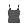 Camisola Rayada Estilo Hong Kong Retro Americano Chica Picante con Copas para Mujer, Nuevo Modelo Verano 2026, Top sin Mangas con Espalda Bonita