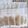 Pedras Strass Pontiagudas Brancas para Nail Art, Pedras Strass Pequenas Transparentes para Preencher Espaços, Pedras Strass Pontiagudas Redondas para Decoração de Unhas