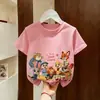 Camisetas de Manga Curta 100% Algodão para Meninos e Meninas Verão 2026 Novo Estilo Casuais Versáteis Camisetas Básicas para Crianças de Meia-Idade e Grandes Camisetas de Meia-Manga para Bebês