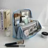Bolsa de Maquiagem de Pé para Mulheres, Grande Capacidade, Bolsa de Armazenamento de Cosméticos com Divisórias, Necessaire de Viagem, Necessaire de Maquiagem Portátil para Saídas