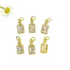 Piedra Cúbica de Zirconia Geométrica Colorida Rectangular Colgante Joyería Pulsera Collar Pendientes Colgante Accesorios DIY Materiales de Producción