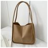 Texturizado grande capacidade retro 2023 Inverno nova cor sólida estilo ocidental casual simples moda viajante bolsa de ombro