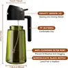 Garrafa Spray de Óleo de Vidro para Uso na Cozinha, Design Integrado de Spray e Despejo, Sem Gotejamento, Controle Preciso de Óleo, Garrafa de Óleo Tipo Pressão