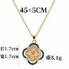 Collar de cuatro hojas de trébol con circonita de moda europea y americana, collar con colgante de circonita microincrustada de lujo ligero de nicho, gargantilla de joyería de comercio exterior
