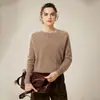 Suéter Grueso de Cachemira Pura de Siete Agujas para Mujer, Otoño e Invierno, Cuello Redondo, Manga Raglán, Suéter Base de Cachemira Tejido, Ajustado y Cálido