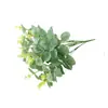 Eucalipto simulação folha de dinheiro decoração de casa arranjo de flores 4 galhos 16 alta qualidade casamento caminho de liderança decoração de flor artificial
