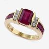 Anillo de circonita roja con incrustaciones de explosión de AliExpress, anillo para damas europeas y americanas, estación independiente de eBay, nuevo al por mayor.