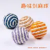 Pelota de Sisal Juguete para Gatos Auto-Entretenimiento Gadget para Aliviar el Aburrimiento Palo para Provocar al Gato Dentición Duradero Resistente a la Mordida Gatito Colección de Suministros para Gatos