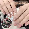 Brillantes Circonitas Cúbicas Estrella de Cinco Puntas Decoraciones para Uñas Rhinestones Luz Led Lujo Borde Biselado Estrellas Blancas Translúcidas de Colores Decoraciones para Uñas Navideñas DIY