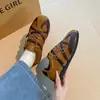 Marrón Hebilla Nueva Cuero Retro Zapatos de Tabla Zapatos de Lona 2026 Con Cordones Caña Baja Otoño Suela Gruesa Gand Xun Zapatos Casuales Tela