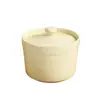 Olla de Cerámica para Estofado con Tapa para Uso Doméstico, Adecuada para Cocinar al Vapor y a Fuego Lento, Recipiente Individual para Comida de Bebé, Recipiente para Cocinar Huevos al Vapor, Olla para Cocinar Verduras al Vapor, Olla para Sopa
