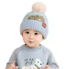 Gorros para niños, gorros de punto para bebé de otoño e invierno, gorros de punto para niñas, gorros cálidos y cortavientos que cubren las orejas, gorros de invierno engrosados para niñas