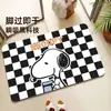 Novo tapete de banheiro de terra de diatomáceas do Snoopy, design de desenho animado, absorvente, antiderrapante e durável para uso em frente ao vaso sanitário, resistente à sujeira e ao desgaste