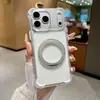 Adequado para iPhone 18 Pro Max, capa de celular magnética transparente com proteção anti-queda nos quatro cantos, capa protetora com suporte giratório Apple 17