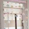 Cortina de Puerta Familia Sonriente Cortina Colgante de Nube Linda Cortina Decorativa Infantil Cortina Divisoria sin Perforaciones de Velcro para Dormitorio Baño