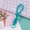 Cordón Creativo para Teléfono Móvil DIY Accesorios para Llavero Cuerda Corta Colorida Muñeco Cuerda Cadena para Teléfono Móvil Cuerda Trenzada Anti-Pérdida