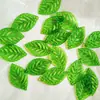 Flor hecha a mano DIY hoja verde pequeña hoja esmerilada hoja hueca hoja dorada hoja amarilla degradada hoja de plástico acrílico hoja de esmalte de color