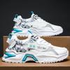 Zapatos transpirables para hombre, tendencia popular de primavera 2025, para jóvenes, con malla reforzada, para papá, zapatillas para correr con suela gruesa.