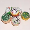 Papel de Empaque Mandarina Verde Pequeña Papel de Empaque Té Pu-erh Etiqueta Lámina de Oro Hilo Dorado Algodón Blanco Algodón Empaque