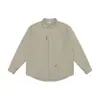 Camisa de Manga Larga para Hombre 2026 Otoño Nuevo Estilo Camisa con Solapa Bordada Versátil Casual Moderna Chaqueta Algodón de Peso Pesado