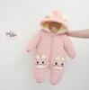 Roupas de Bebê Outono e Inverno 2022 Masculinas e Femininas Coleira de Cervo Roupas de Passeio para Recém-Nascidos Macacões de Veludo Teddy Quentinhos para Bebê
