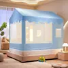 Mosquiteiro Anti-Queda Grau A Materno e Infantil Tipo Cama-Assento com Múltiplas Portas Mosquiteiro de Quarto Inteiro Inferior Cortina de Sombreamento Espessa Criptografada