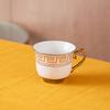 Nuevo Juego de Tazas de Café Estilo Europeo Pequeño Lujo Hogareño Cerámica de Porcelana de Hueso Taza de Té Taza de Café Moderna Lujo Ligero 220ml