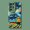 Aplicable para funda de teléfono Samsung s26ultra pintura al óleo tren s25/24plus verano s23 silicona cobertura total s22 set