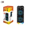 Bt-8806 Alto-falantes Bluetooth Externos Duplos de 8 polegadas de Alta Potência Portáteis Iluminação Ambiente RGB Alto-falantes Coloridos para Karaokê