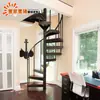 Escaleras de caracol giratorias luz de lujo habitación pequeña hogar acero madera casa de autoconstrucción hogar dúplex villa ático general cama y desayuno loft