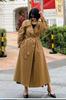 Trenchcoat Feminino Primavera e Outono Novo Popular Estilo Coreano de Comprimento Médio Acima do Joelho Solto Estilo Britânico High-end Casaco Elegante