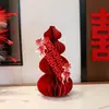 Adorno tridimensional de panal de abeja con forma de calabaza para celebración de boda, mesa de sala de estar, decoración de habitación de bodas, decoración de pez koi para la novia, exhibición de compromiso