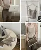 Camisola de Encaje Cepillado Patchwork Estilo Ballet con Copas Integradas de Principios de Otoño Chaleco Fino Versátil Top de Tirantes Finos Cómoda Capa Base