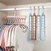 Cabide Multifuncional de Nove Furos Rack de Armazenamento para Guarda-Roupa Cabide de Varanda Artefato de Armazenamento Dobrável Cabide Mágico de 9 Furos