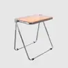 Mesa dobrável transparente de celebridade da internet mesa de casa acrílico plástico cristal foto Mesa escrivaninha de restaurante uma geração de cabelo