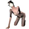 Crisp Love Roupa Íntima Sexy Jacquard Vazado Abertura Calcinha Renda Transparente Meias de Seda Sexy Roupas de Rede Uniforme Macacão