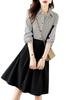 Moda primavera 2023 nuevo cintura con cordones elegante socialité súper hada vestido de mujer Mori mujeres