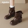 Botas Martin Augusden para Mujer 2026 Botines Nuevos de Otoño Suela Gruesa Botas Melard Botas Vaqueras Occidentales de Tacón