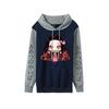 Marea transfronteriza de otoño e invierno de Europa y Estados Unidos, sudadera con capucha de colores combinados para hombre y mujer de ocio deportivo de dos dimensiones de alrededor de la hoja mata demonios