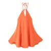 Venta Caliente Transfronteriza de Aliexpress Nuevo Producto de Primavera 2026: Elegante, Moderno y Sexy Vestido Corto de Tres Colores con Cuello Halter y Espalda Descubierta