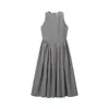 Ins Ropa de mujer al por mayor estilo europeo y americano 2026 Otoño Nuevo Estilo Largo Retro Francés Cintura ceñida Falda Vestido de Dobladillo Ancho