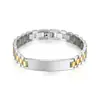 Pulseira de Casal Curva 10mm Venda Quente Transfronteiriça Pulseira de Aço Inoxidável Curva Galvanização a Ouro Real Europeia e Americana Não Desbota