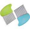 Faca de Batata de Aço Inoxidável Faca Criativa de Batata Ondulada Faca para Cortar Batata em Palitos Gadget de Cozinha Espeto para Cortar Batata