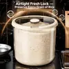 Recipiente de arroz selado transparente transfronteiriço para cozinha doméstica, grande capacidade, à prova de insetos e à prova de umidade, caixa de armazenamento de arroz, recipiente de armazenamento de arroz de grau alimentício
